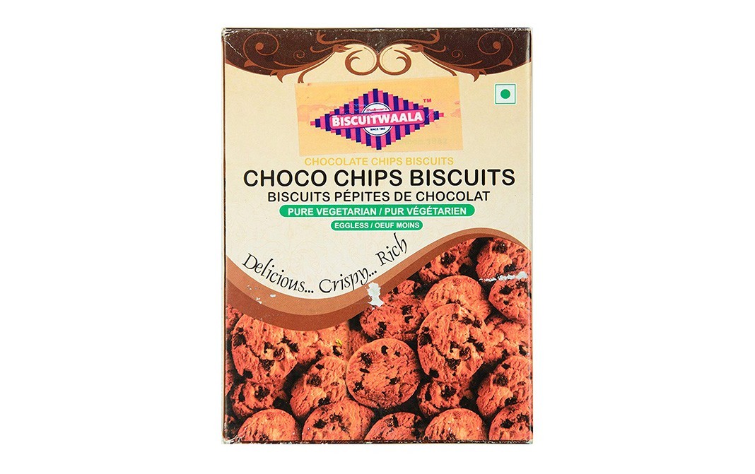 Biscuitwaala Choco Chips Biscuits    Box  250 grams